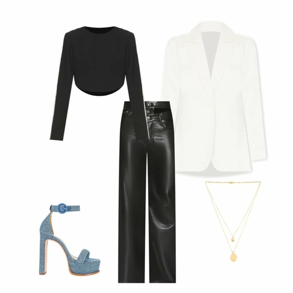 Agolde | Recyled Leather Broken Waistband Pant - Picture 13 of 14